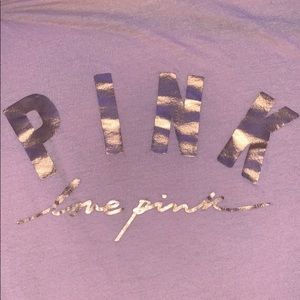 Victoria Secret pink long sleeve cropped shirt